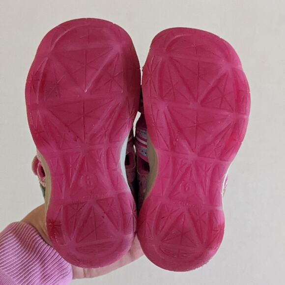 Nickelodeon Paw Patrol Sandals Sz 6 Pink Sparkly Light Up Soles Skye Everest - Picture 7 of 9